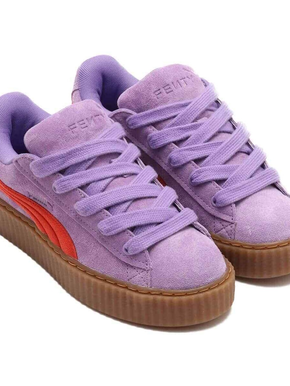 PUMA Fenty Phatty Platform Suede Sneakers in Lavender